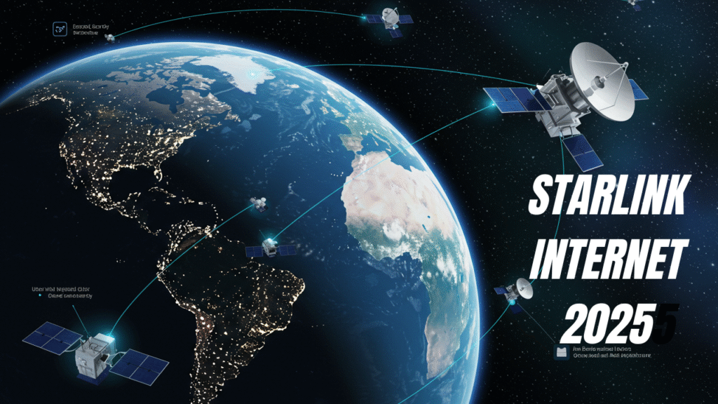 satellite in space above earth